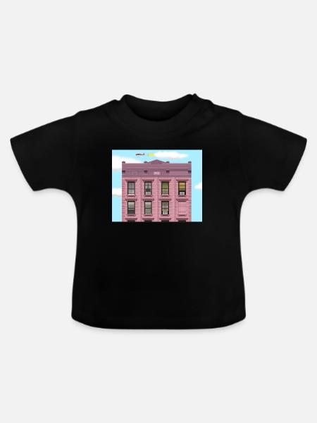 NEW YORK FACADE - Baby Bio-T-Shirt mit Rundhals - Schwarz