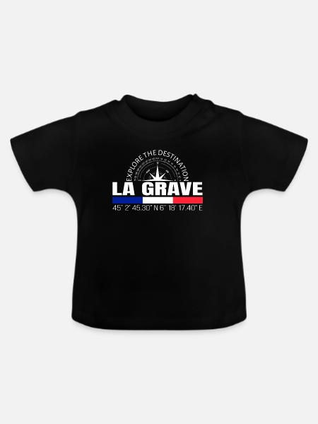 La Grave - Baby Bio-T-Shirt mit Rundhals - Schwarz
