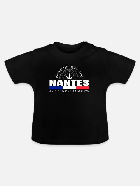 Nantes - Baby Bio-T-Shirt mit Rundhals - Schwarz