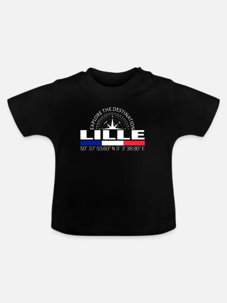 Lille - Baby Bio-T-Shirt mit Rundhals - Schwarz