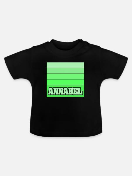 Geschenk für Annabel - Baby Bio-T-Shirt mit Rundhals - Schwarz