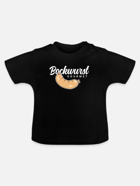 Bockwurst Gourmet - Baby Bio-T-Shirt mit Rundhals - Schwarz
