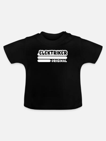 Elektriker - Baby Bio-T-Shirt mit Rundhals - Schwarz
