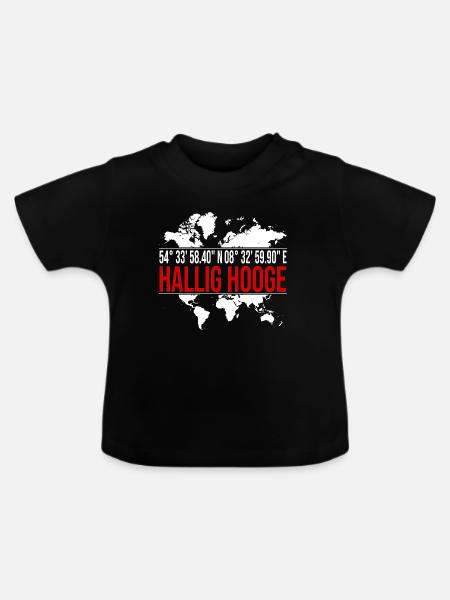 Hallig Hooge - Baby Bio-T-Shirt mit Rundhals - Schwarz