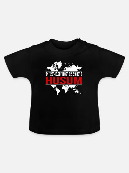 Husum - Baby Bio-T-Shirt mit Rundhals - Schwarz