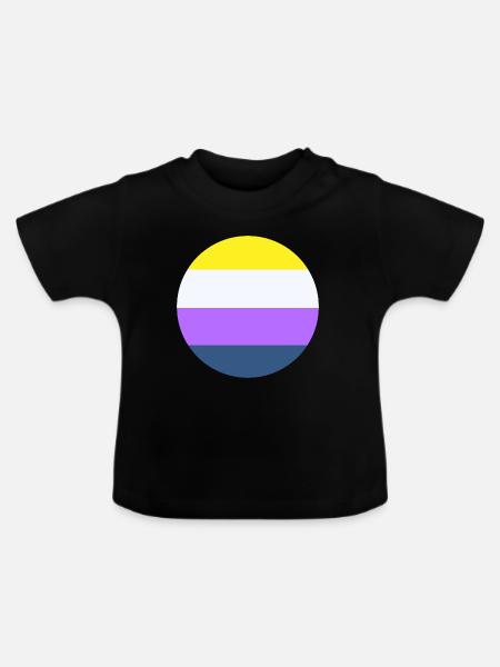 Pride Flagge wickinger - Baby Bio-T-Shirt mit Rundhals - Schwarz