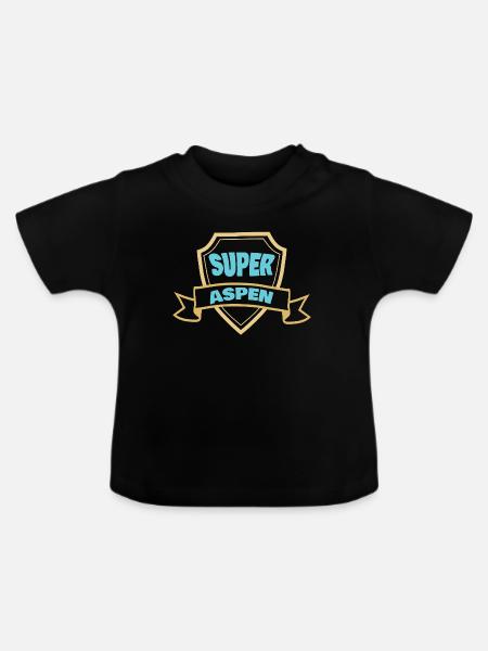 Aspen - Baby Bio-T-Shirt mit Rundhals - Schwarz