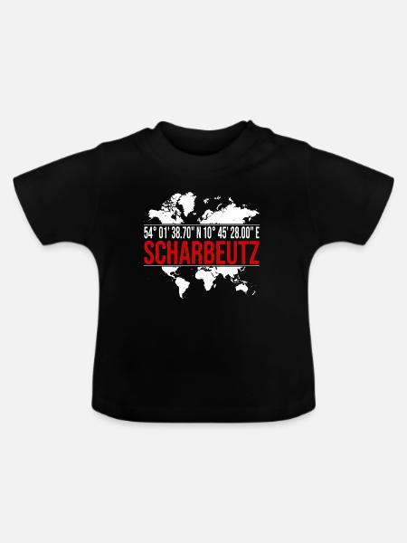 Scharbeutz - Baby Bio-T-Shirt mit Rundhals - Schwarz