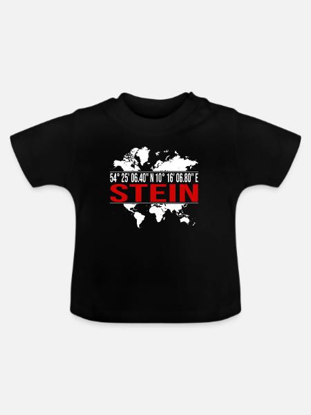 Stein - Baby Bio-T-Shirt mit Rundhals - Schwarz