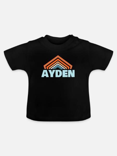Ayden - Baby Bio-T-Shirt mit Rundhals - Schwarz