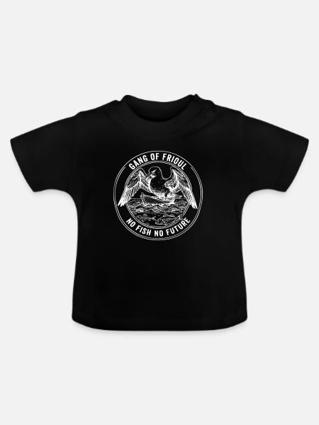 Kein Fisch, kein zukünftiger Sceau - Baby Bio-T-Shirt mit Rundhals - Schwarz