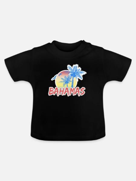 Bahamas - Baby Bio-T-Shirt mit Rundhals - Schwarz