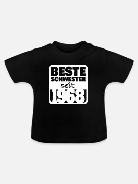 1968 - Baby Bio-T-Shirt mit Rundhals - Schwarz