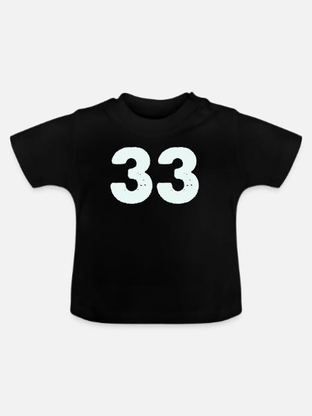 33- - Baby Bio-T-Shirt mit Rundhals - Schwarz