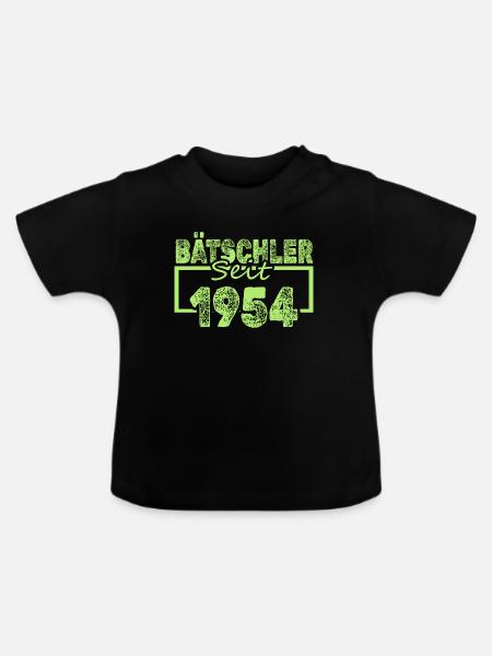 1954 - Baby Bio-T-Shirt mit Rundhals - Schwarz