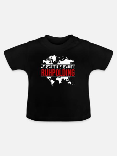 Ruhpolding - Baby Bio-T-Shirt mit Rundhals - Schwarz