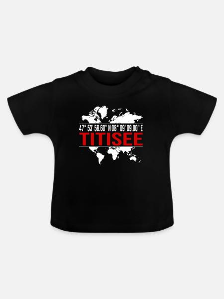 Titisee - Baby Bio-T-Shirt mit Rundhals - Schwarz