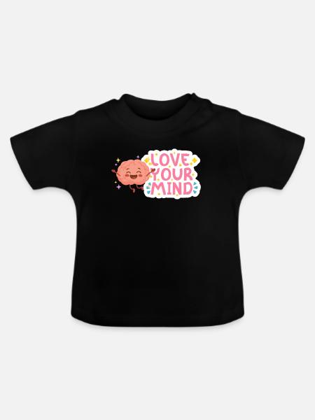 Liebe deinen Geist - Baby Bio-T-Shirt mit Rundhals - Schwarz
