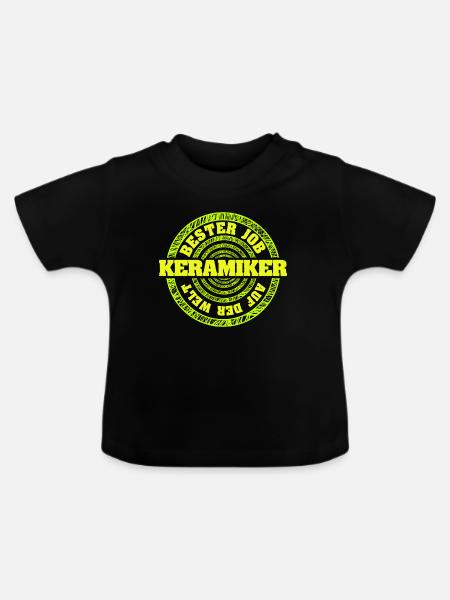 Beruf Keramiker - Baby Bio-T-Shirt mit Rundhals - Schwarz