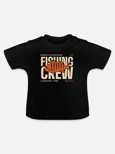 Perca Stack – Stabhochsprung - Baby Bio-T-Shirt mit Rundhals - Schwarz