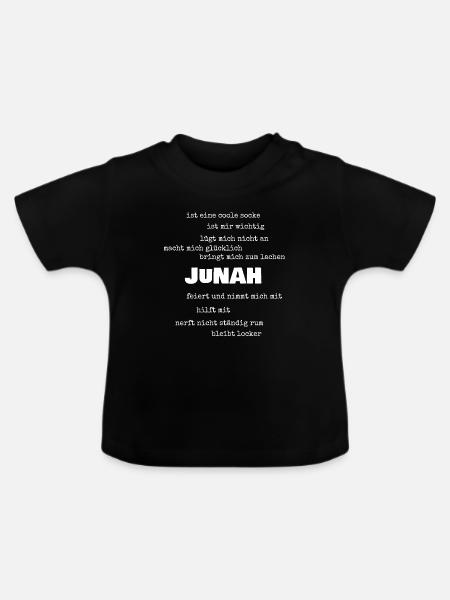 Junah - Baby Bio-T-Shirt mit Rundhals - Schwarz