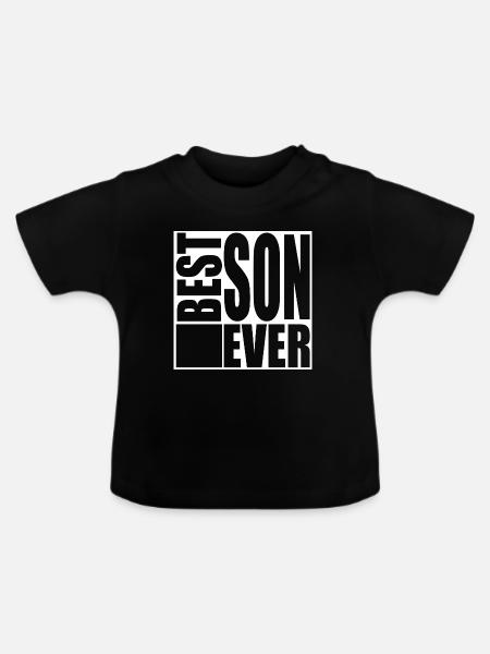 Bester Sohn Geschenk - Baby Bio-T-Shirt mit Rundhals - Schwarz