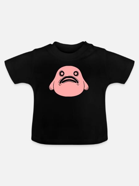 Blobfisch Fisch rosa Meeresfisch Geschenk - Baby Bio-T-Shirt mit Rundhals - Schwarz