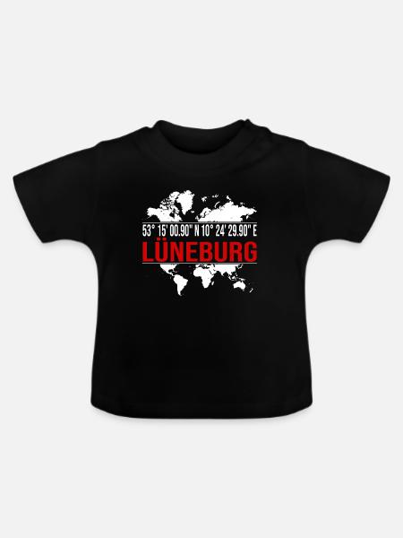 Lüneburg - Baby Bio-T-Shirt mit Rundhals - Schwarz