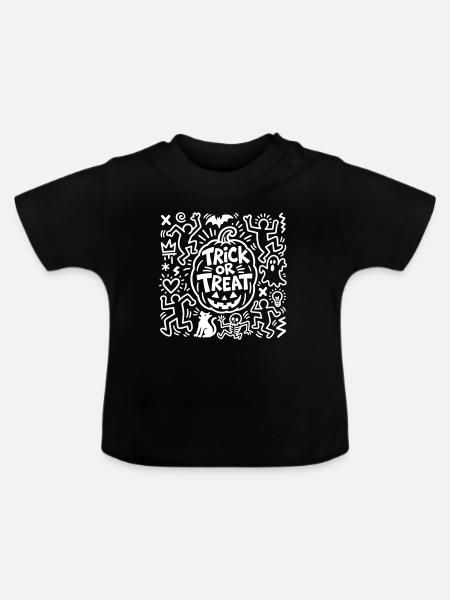 Halloween - Baby Bio-T-Shirt mit Rundhals - Schwarz