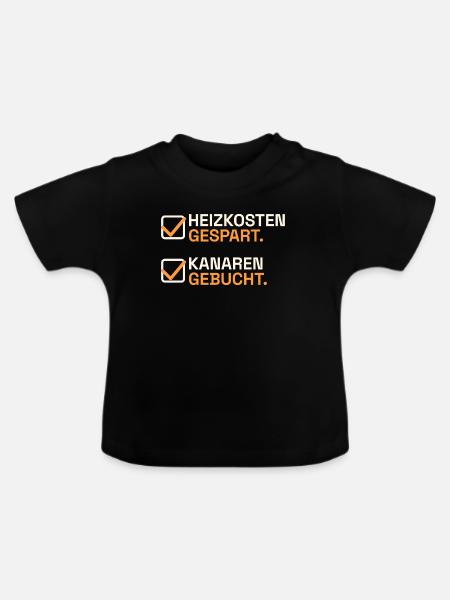 Heizkosten gespart - Baby Bio-T-Shirt mit Rundhals - Schwarz