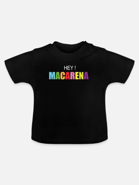 hey Macarena - Baby Bio-T-Shirt mit Rundhals - Schwarz