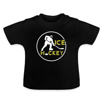 Eishockey - Hockey ist der eigentliche Extremsport - Baby Bio-T-Shirt mit Rundhals - Schwarz - Vorne