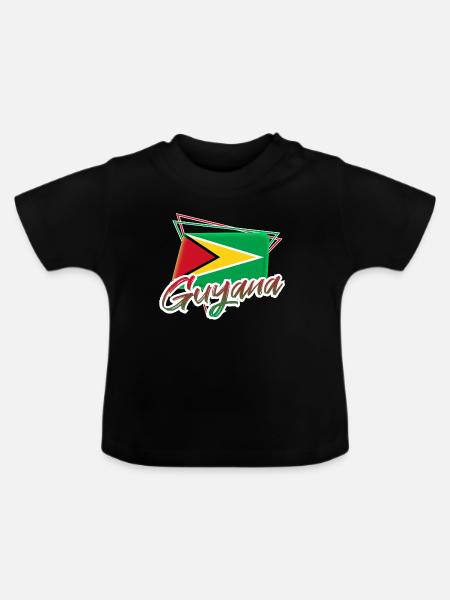 Guyana - Baby Bio-T-Shirt mit Rundhals - Schwarz