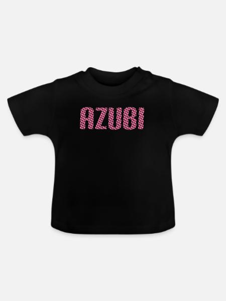 Azubi Tshirt 6 23 rosa - Baby Bio-T-Shirt mit Rundhals - Schwarz