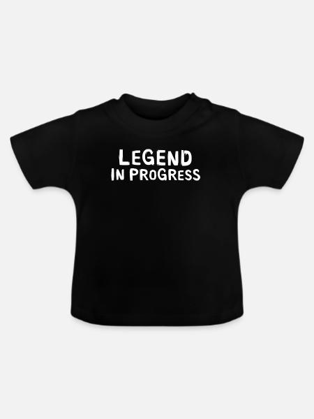 Legend in Progress - lustige Sprüche - Baby Bio-T-Shirt mit Rundhals - Schwarz