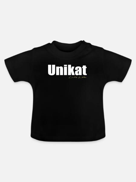Unikat - Baby Bio-T-Shirt mit Rundhals - Schwarz