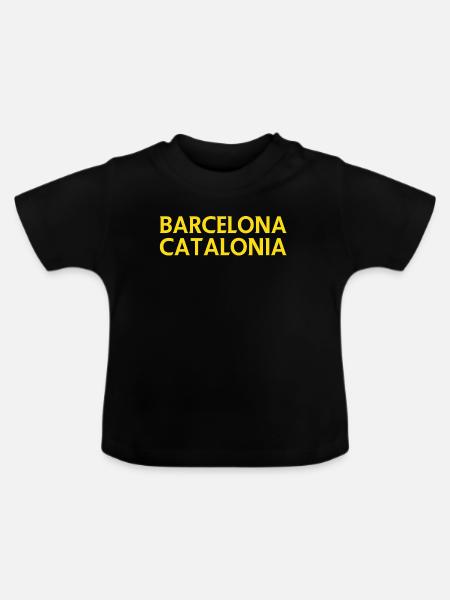 Barcelona – Katalonien Lyrisches Design - Baby Bio-T-Shirt mit Rundhals - Schwarz