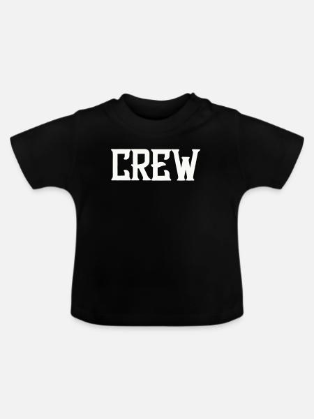 Crew - Baby Bio-T-Shirt mit Rundhals - Schwarz