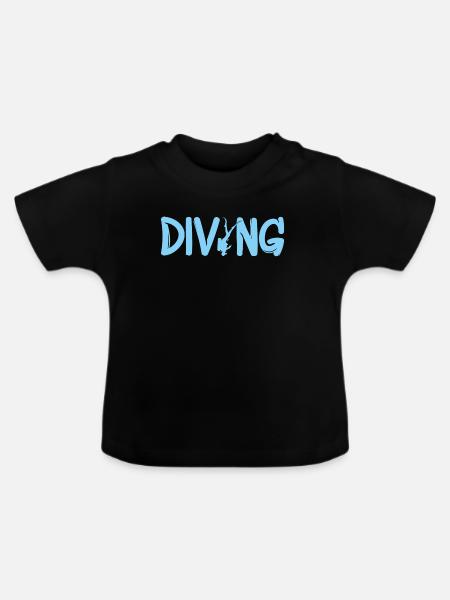 Tauchen Diving Scuba Diver - Baby Bio-T-Shirt mit Rundhals - Schwarz