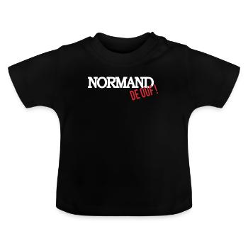 Normand de ouf - T-shirt bio col rond Bébé - noir - Devant
