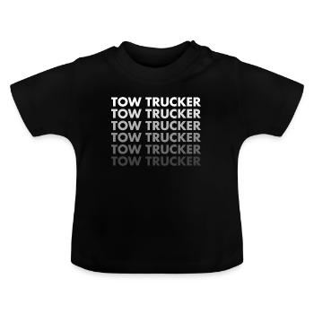 Tow Trucker Tow Truck Operator - Baby Bio-T-Shirt mit Rundhals - Schwarz - Vorne