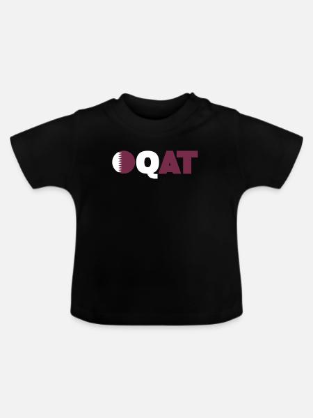 Katar - Baby Bio-T-Shirt mit Rundhals - Schwarz