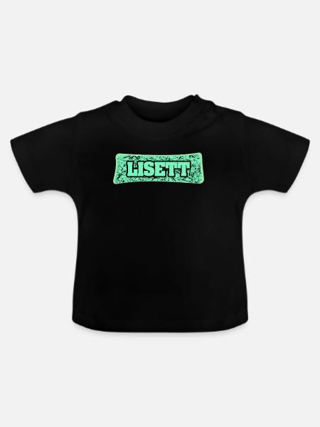Geschenk für Lisett - Baby Bio-T-Shirt mit Rundhals - Schwarz