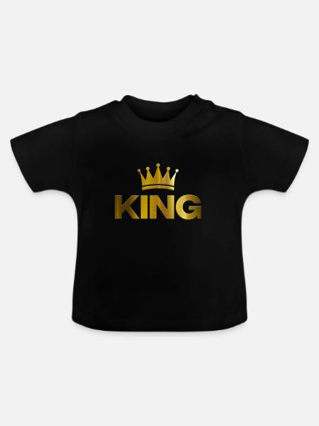 King - Baby Bio-T-Shirt mit Rundhals - Schwarz