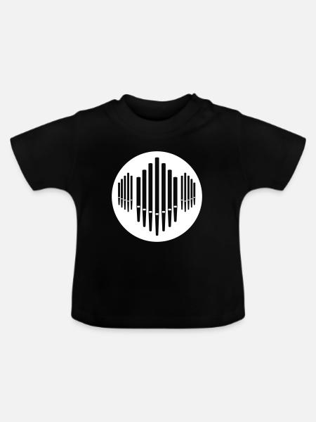 Orgel - Baby Bio-T-Shirt mit Rundhals - Schwarz
