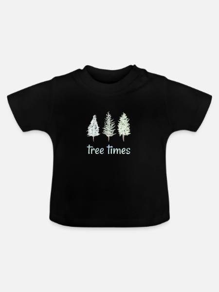 Tree Times - Baby Bio-T-Shirt mit Rundhals - Schwarz