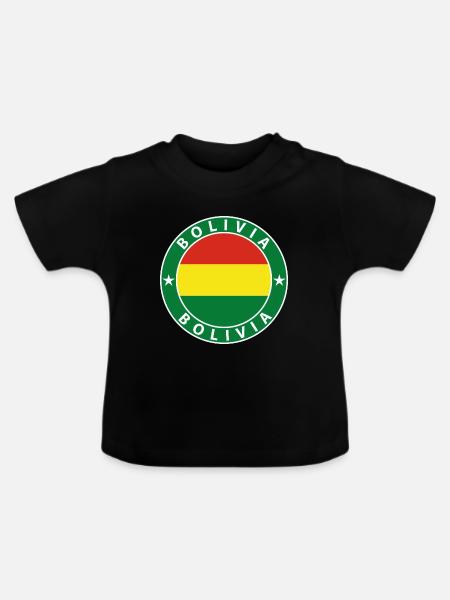 Bolivia - Baby Bio-T-Shirt mit Rundhals - Schwarz