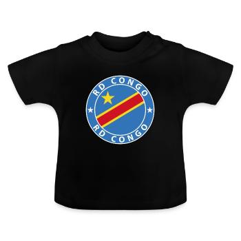 RD CONGO - Baby Bio-T-Shirt mit Rundhals - Schwarz - Vorne