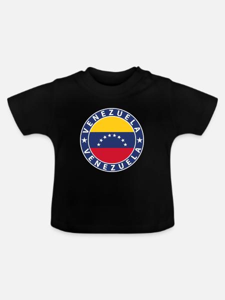 Venezuela - Baby Bio-T-Shirt mit Rundhals - Schwarz