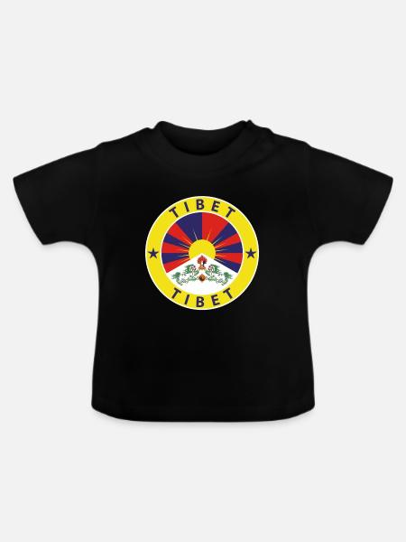 Tibet - Baby Bio-T-Shirt mit Rundhals - Schwarz